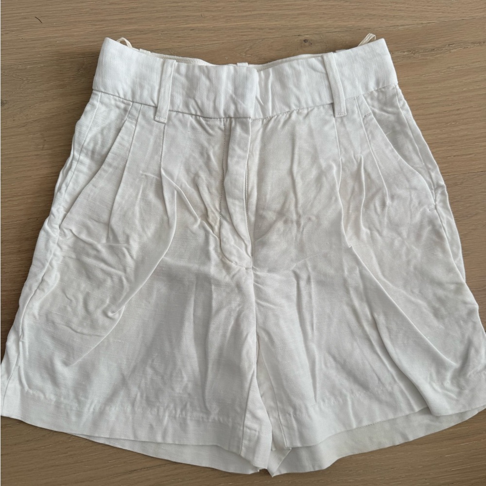 Wilfred white linen shorts